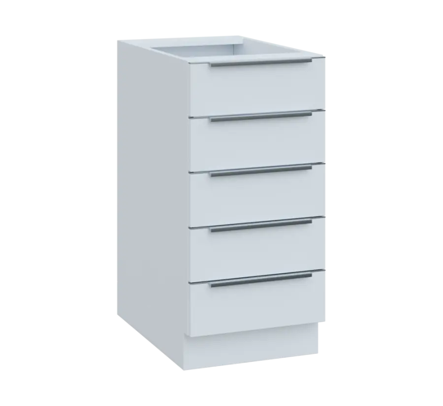 SIS - 4Z52 spodní skříňka, 5-zásuvková, 870x400x600, bílá